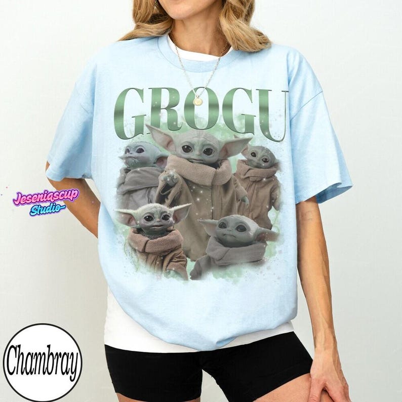 Disneyland StarWars Grogu Comfort Colors Shirt, Disneyland Baby Yoda Tee, Retro Sci-Fi Graphic Tee, Mandalorian Gift Shirt, Cute Fan Tee image 4