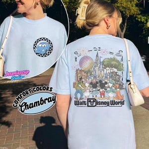 Camiseta Comfort Colors personalizada de Mickey y sus amigos de Disneyworld, camiseta familiar de Disneyland, camiseta de Magic Kingdom, camiseta para vacaciones familiares. imagen 6