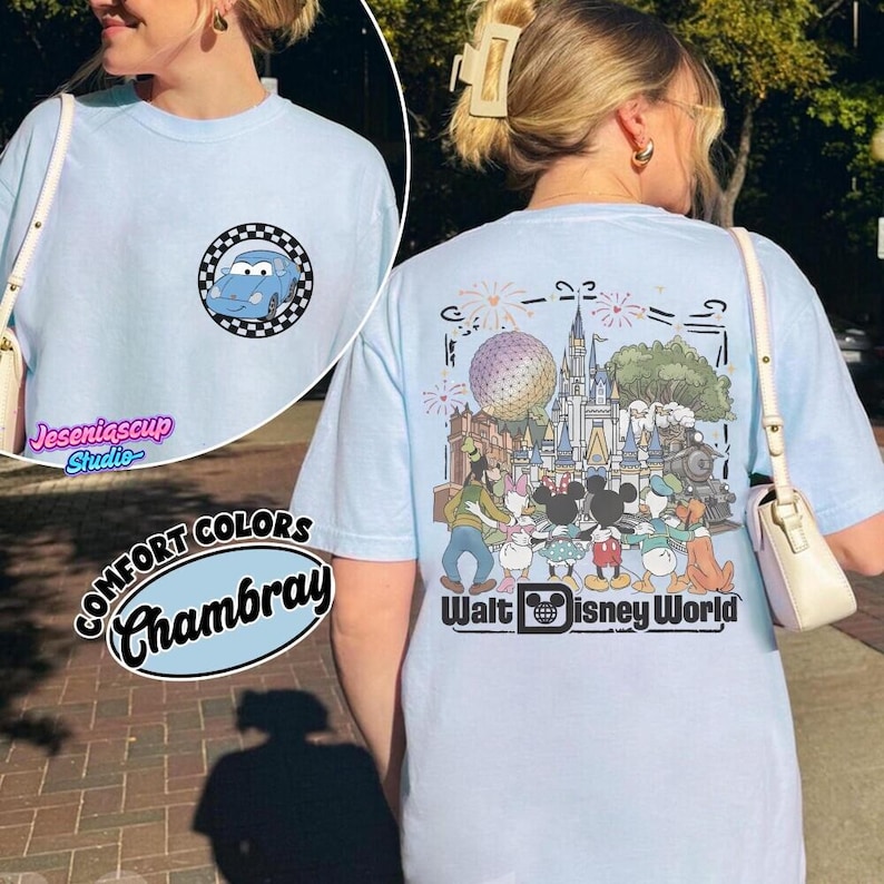 Camiseta Comfort Colors personalizada de Mickey y sus amigos de Disneyworld, camiseta familiar de Disneyland, camiseta de Magic Kingdom, camiseta para vacaciones familiares. imagen 6