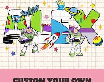 PNG personalizado de cumpleaños de Toy Story, PNG personalizado de cumpleaños de Buzz Lightyear, PNG de cumpleaños de Disneyland, descarga digital de Magic Kingdom