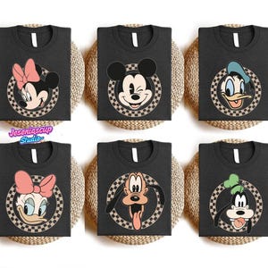 Retro Disneyland Trip T-shirt, Mickey and Friends Tees, Disneyland Family Vacation Shirt, Disneyland All Characters Shirt image 3
