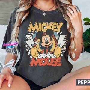 Retro Comfort Colors Mickey and Friends Shirt, Disneyland Family Trrip Shirt, Disneyland Trip 2026 Shirt, Walt Disneyworld Shirt image 2