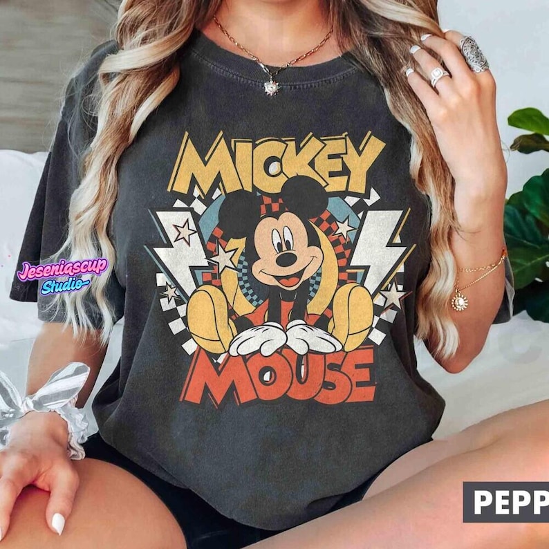 Retro Comfort Colors Mickey and Friends Shirt, Disneyland Family Trrip Shirt, Disneyland Trip 2026 Shirt, Walt Disneyworld Shirt image 2