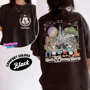 Camiseta Comfort Colors personalizada de Mickey y sus amigos de Disneyworld, camiseta familiar de Disneyland, camiseta de Magic Kingdom, camiseta para vacaciones familiares. imagen 7