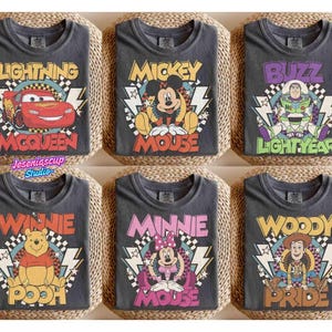 Retro Comfort Colors Mickey and Friends Shirt, Disneyland Family Trrip Shirt, Disneyland Trip 2026 Shirt, Walt Disneyworld Shirt image 1