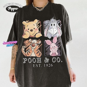 Retro Winnie the Pooh and Friends Shirt, Pooh Co 1926 Vintage Disneyland Tee, Tigger Piglet Eeyore, Family Trip Disneyland Gift image 2