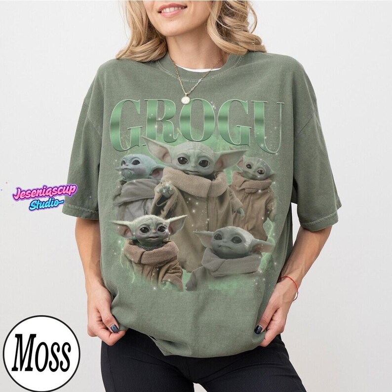 Disneyland StarWars Grogu Comfort Colors Shirt, Disneyland Baby Yoda Tee, Retro Sci-Fi Graphic Tee, Mandalorian Gift Shirt, Cute Fan Tee image 5