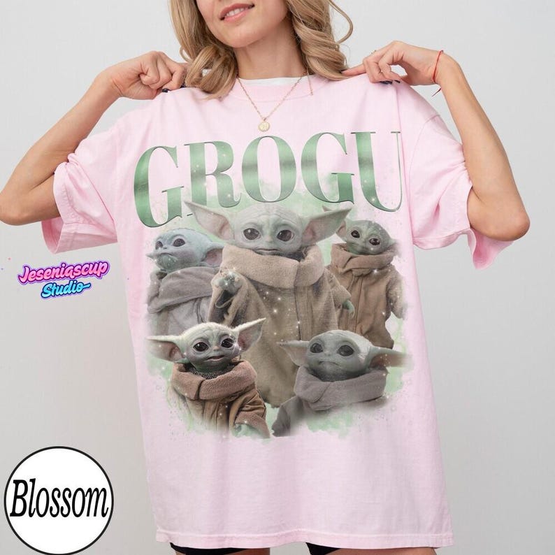 Disneyland StarWars Grogu Comfort Colors Shirt, Disneyland Baby Yoda Tee, Retro Sci-Fi Graphic Tee, Mandalorian Gift Shirt, Cute Fan Tee image 3