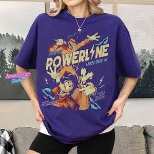 Camiseta vintage de Disneyland: Una película de Goofy, Powerline, gira mundial destacada, camiseta a juego para la familia Disneyland, regalo de cumpleaños de Magic Kingdom WDW 2026 imagen 4