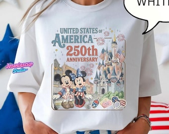 Comfort Colors America 250th Anniversary T-Shirt, Disneyland 4th Of July Shirt, Happy Fourth Of July Shirt