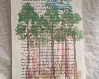 Libro impreso de la Escuela de Magia: Coche Volador Azul