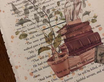 Libro de Herbología de la Escuela de Magia con letra de búho (para imprimir)