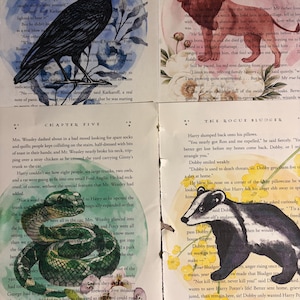 Wizarding School Four Pack House Pride Art  Book Print