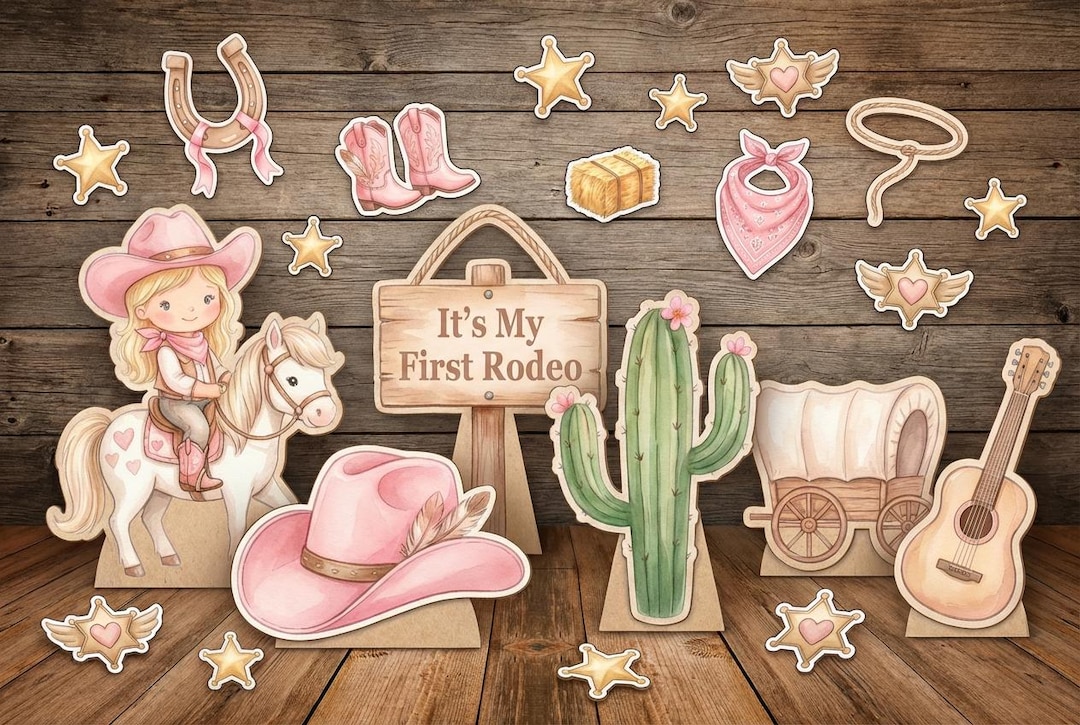 First Rodeo Birthday Party Cutouts - Etsy