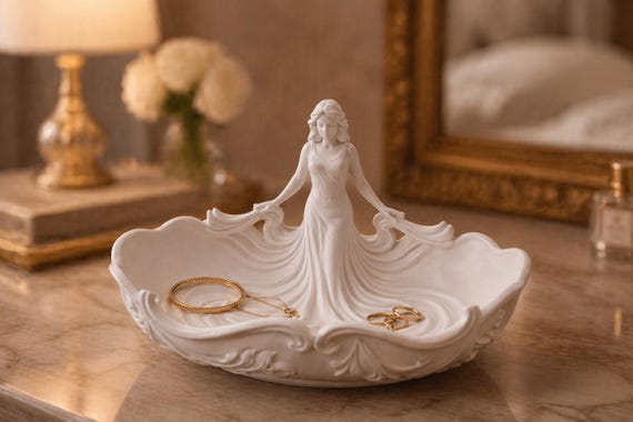 Fairy Trinket Dish Ring Holder | Elegant Vanity Organizer