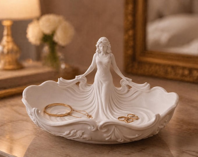 Fairy Trinket Dish Ring Holder | Elegant Vanity Organizer