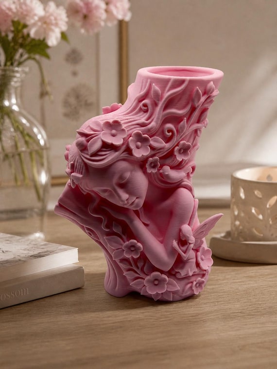 Fairy Floral Vase | Whimsical Cottagecore Decorative Home Decor