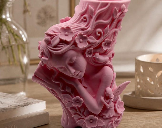 Fairy Floral Vase | Whimsical Cottagecore Decorative Home Decor