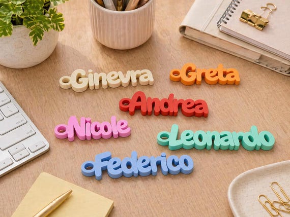 Personalised Name Keychain | Custom Raised Letter Bag Tag