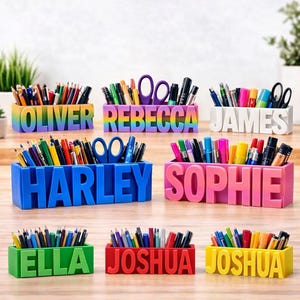 Personalised Name Desk Organiser – Custom Pen Holder
