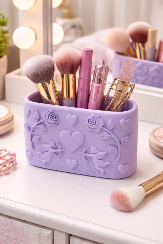 Makeup Brush Holder | Romantic Vanity Organizer