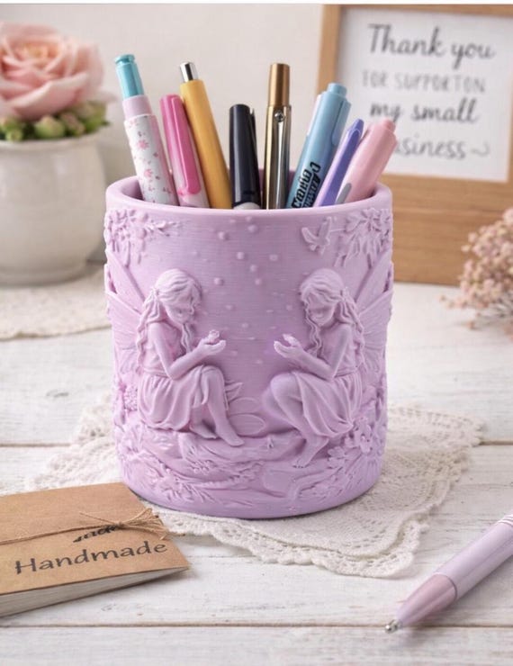 Fairy Pen Holder | Pencil Pot | Pastel Desk Accessories