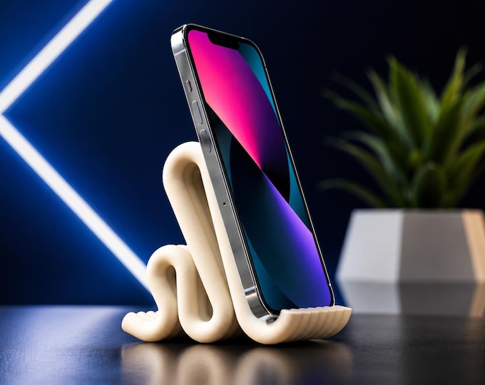 Modern Phone Stand: Minimalist Desk & Nightstand Smartphone Holder