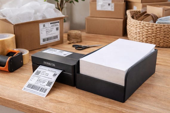 Shipping Label Holder | Packing Station Organizer | Mail Tray Desk Storage