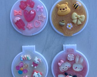 Kawaii Decoden Compact Pocket Mirror Resin