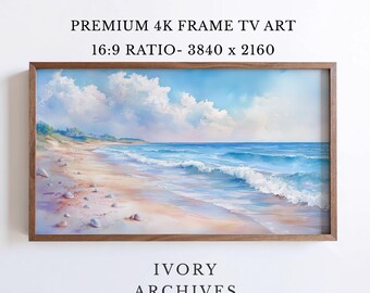 Coastal Beach Seascape Samsung Frame TV Art Summer Waves (Digital Download) 2459