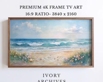 Coastal Beach Wildflower Samsung Frame TV Art Summer Decor (Digital Download) 2460