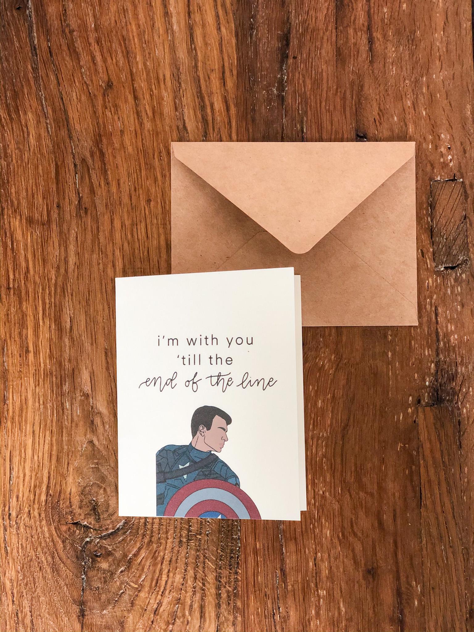 Captain America Card - Etsy