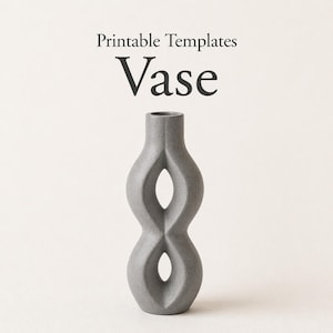 Plantilla para jarrón en forma de U / Patrón para arcilla para construcción con losas (Descarga digital)