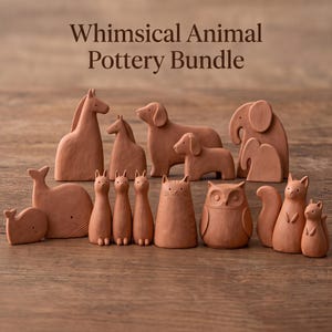 Printable Pottery Template Bundle, Slab Pottery PDF Patterns, Ceramic Templates, Digital Download with Instructions