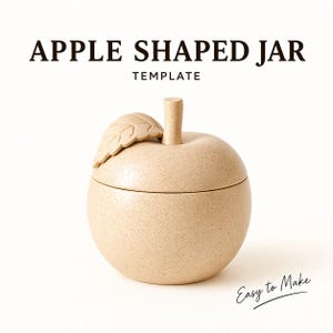 Apple Shaped Jar Pottery Template | Slab Building Pattern PDF SVG (Digital Download)