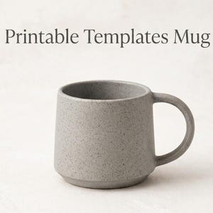 Plantilla para taza de cerámica / Patrón de cerámica para principiantes (Descarga digital)