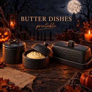 Slab Pottery Butter Dish Templates – 3 Ceramic Designs (PDF Download)