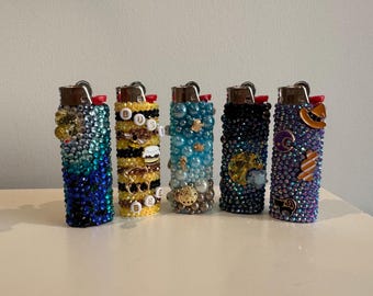 Briquet personnalisé éblouissant | Briquet personnalisé avec strass | Cadeau scintillant mignon | Briquet de couleur personnalisé