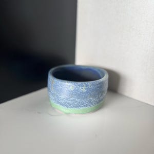 Studio Seconds Seafoam Green and Blue Ceramic Bowl | Coastal Style Pottery | Imperfect Handmade Dish
