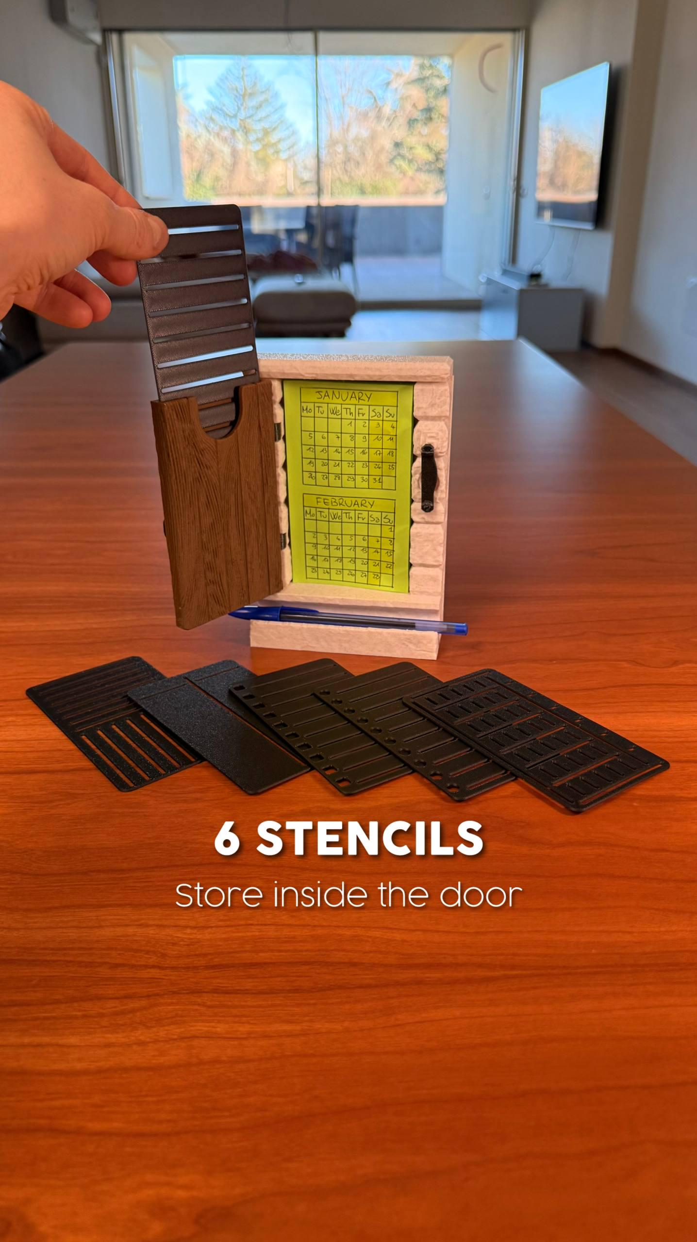 Unique Door Sticky Note Holder 3x5 Post It Dispenser With Stencils Desk ...