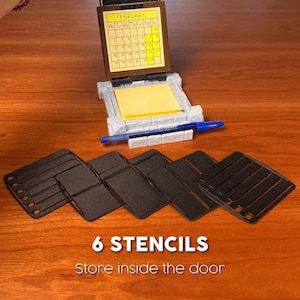 Pen and Post-It Note Holder with stencils