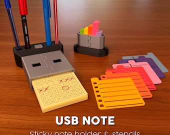 USB Note - Soporte para notas adhesivas y plantillas