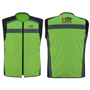 High Visibility Safety Vest Reflective, Mesh Back Breathable Sleeveless Zipper Work Vest for Construction Road Outdoor Safety