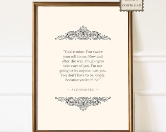 Impression de citation alchimisée | Art mural fantaisie Kaine & Helena | Affiche numérique