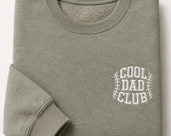 Dad Sweatshirt Gift Father Day Present Baseball Club Apparel Casual Birthday Sweater Graphic Text Crewneck Cool Papa Shirt Trendy Guy Top