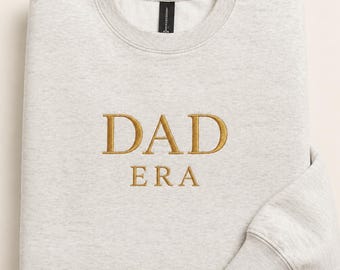 Embroidered Dad Sweatshirt New Father Gift Pregnancy Reveal Announcement First Time Dad Gift Embroidered Sweater Minimalist Crewneck Casual
