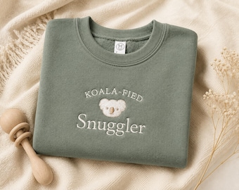 Koala Embroidered Sweatshirt Toddler Clothing Birthday Gift Boy Girl Casual Wear Cozy Pullover Kids Apparel Nursery Wardrobe Australia Theme