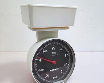 Cream white vintage Soehnle kitchen scale