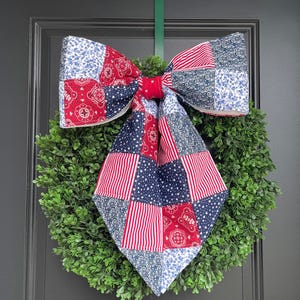 Quilted Patchwork Door Hanger Bow