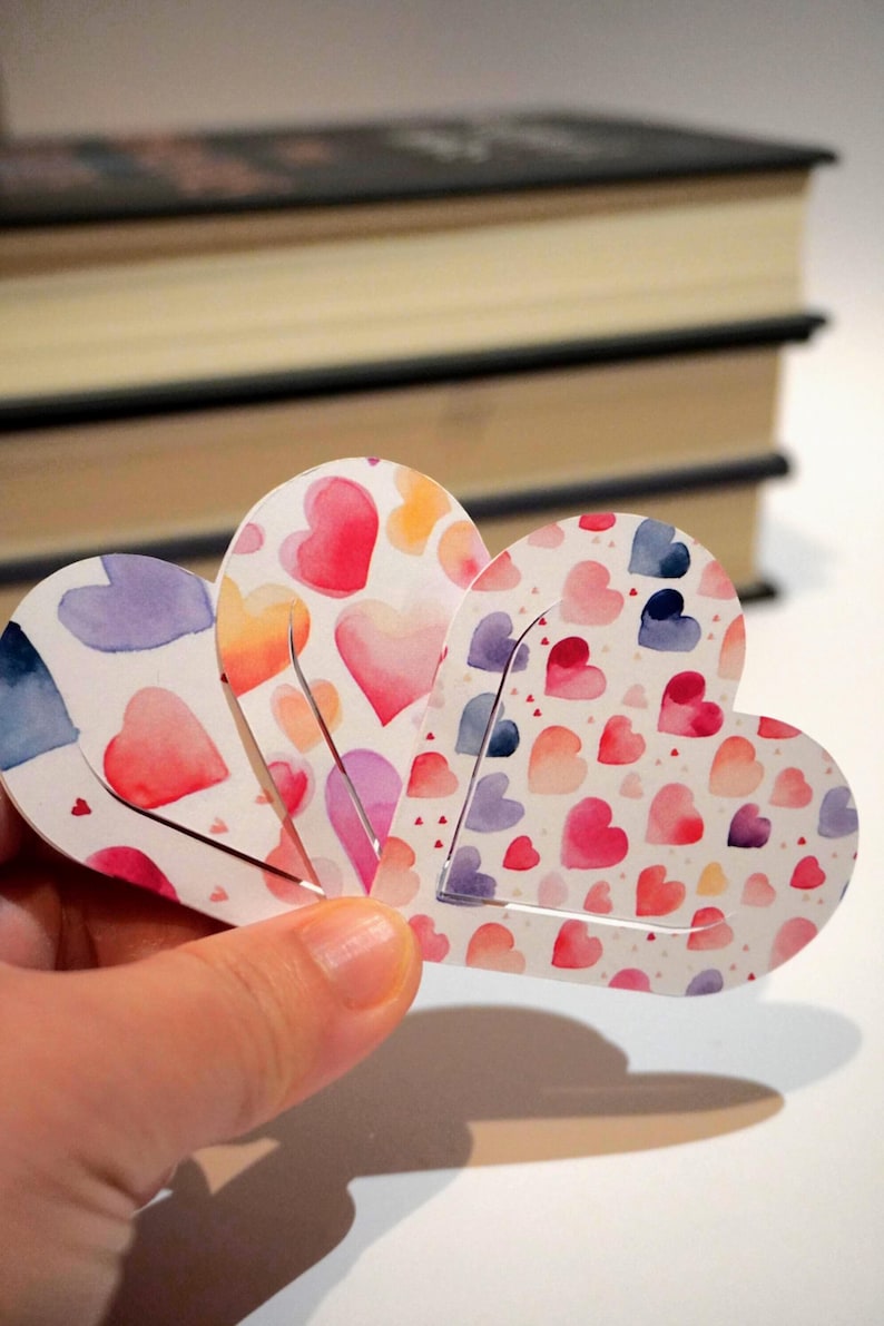 Handmade Heart Bookmarks